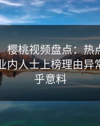 【震惊】樱桃视频盘点：热点事件3大误区，业内人士上榜理由异常令人出乎意料