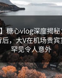 【紧急】糖心vlog深度揭秘：热点事件风波背后，大V在机场贵宾室的角色罕见令人意外